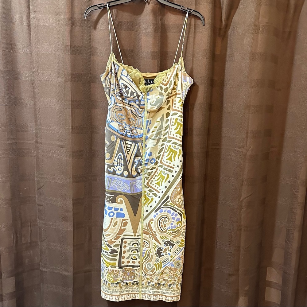 Nicole Miller Multicolor Long Sleeve Dress